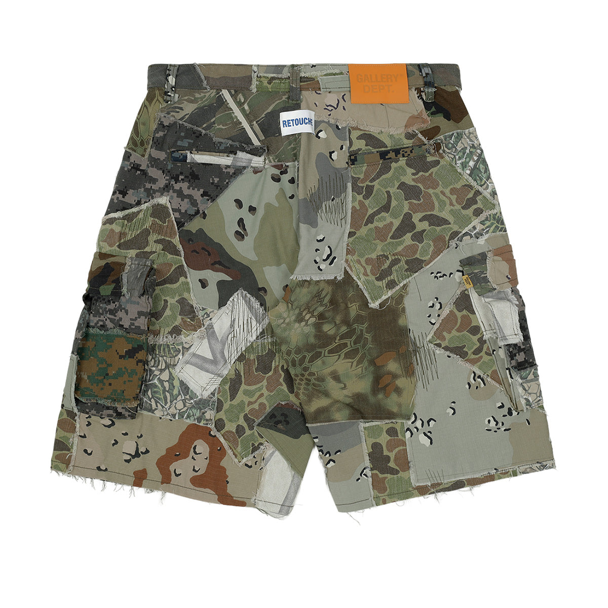 RETOUCHE CAMO PATCHWORK KENZIE SHORT