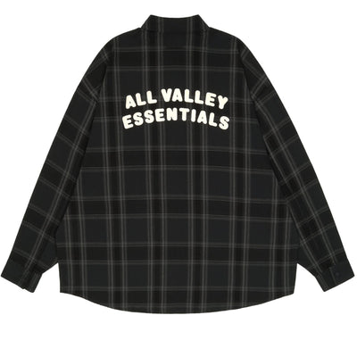 FLANNEL BUTTON UP SHIRT - cherry fukuoka - ESSENTIALS - T-SHIRT