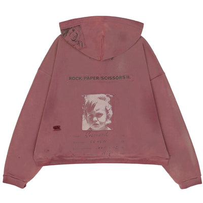 ENFANTS RICHES DÉPRIMÉS - ROCK / PAPER / SCISSORS II ASSEMBLAGE ZIP HOODIE - HOODIE - MAROON - cherry fukuoka