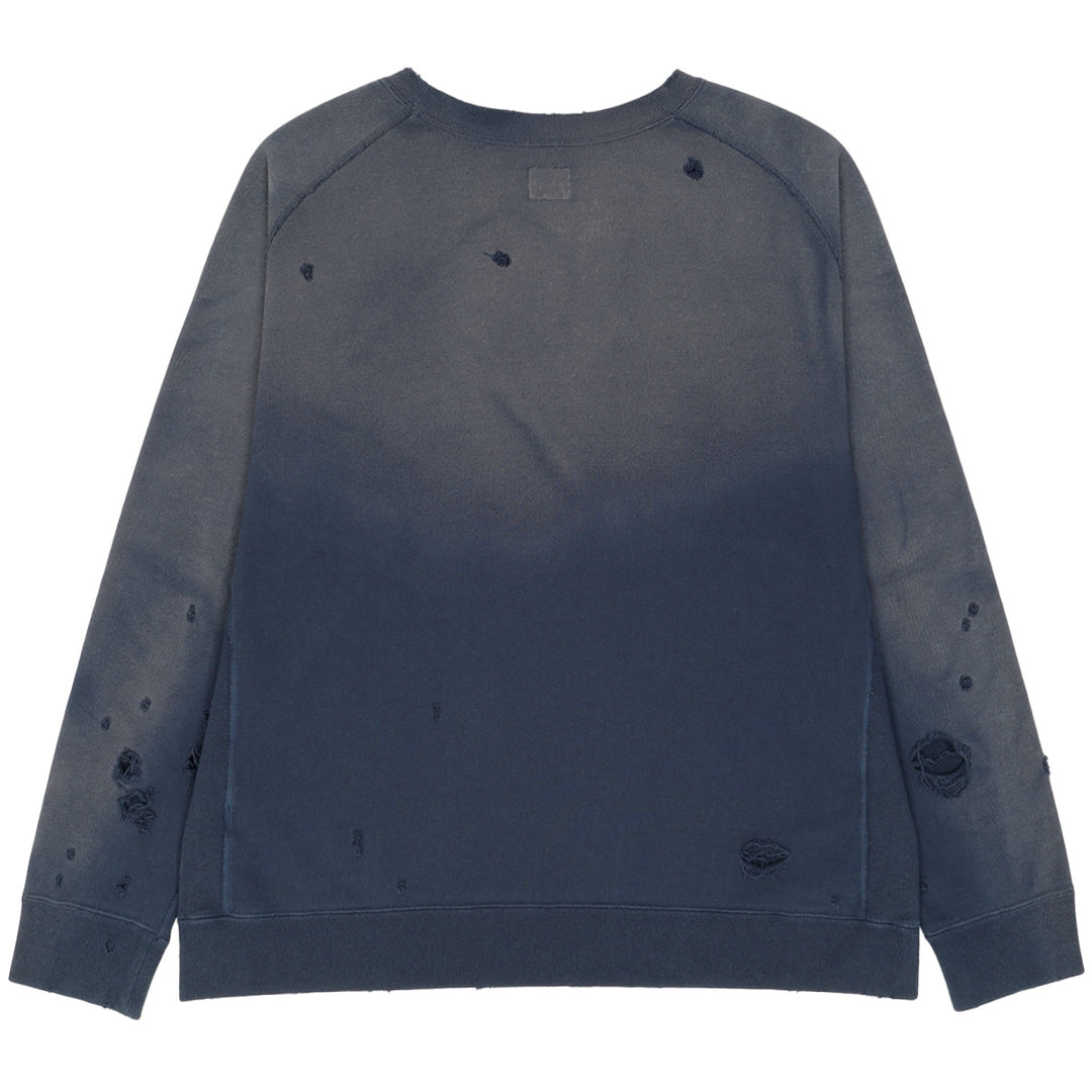 Needles (ニードルズ) - DECONSTRUCTED SWEAT SHIRT NAVY クルーネック