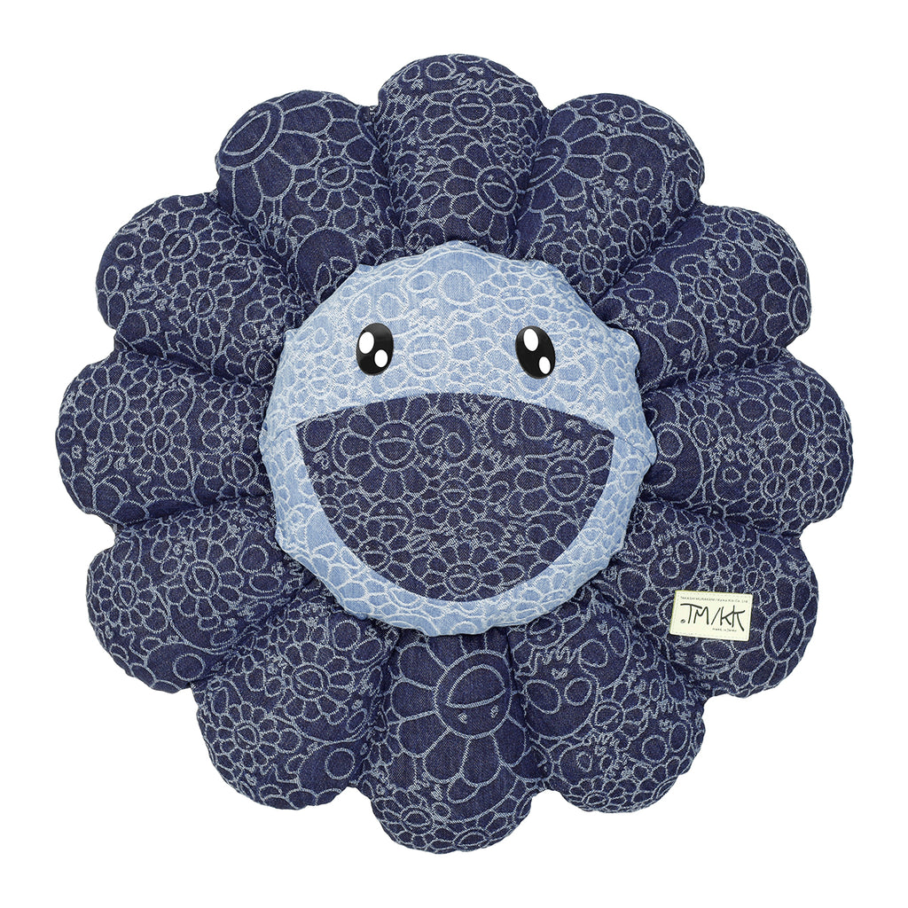 TAKASHI MURAKAMI kaikaikiki デニムクッション Takashi Murakami / kaikai kiki】ジャガード生地のフラワー