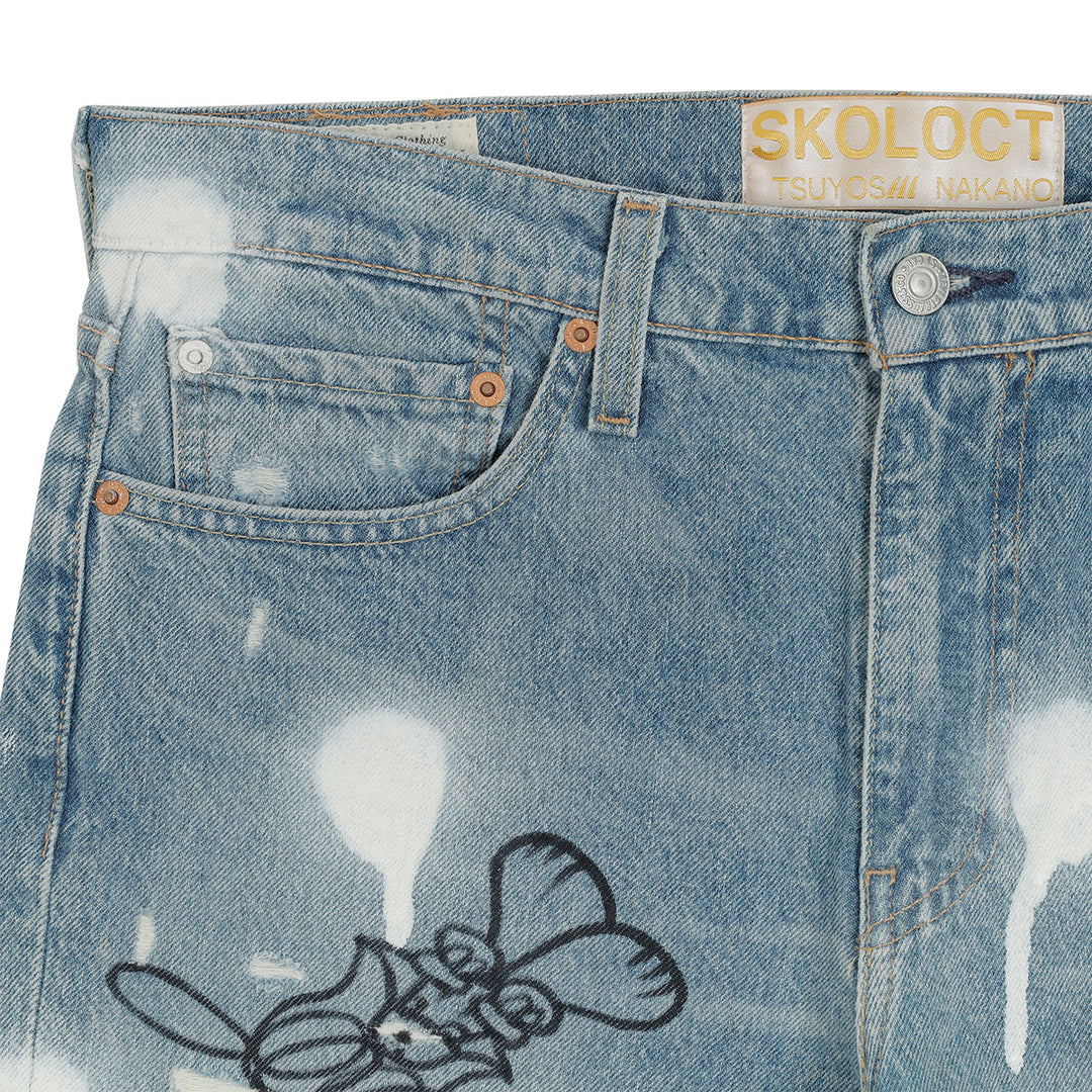 SKOLOCT - DESTROYED DENIM Denim Pants | cherry Official Online