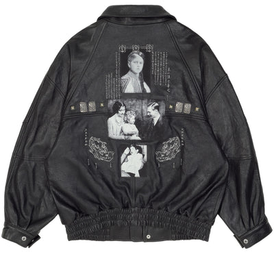 アンファン・リッシュ・デプリメ（ENFANTS RICHES DÉPRIMÉS / ERD） PRINCE PHILLIP'S CHILDHOOD STUDDED LEATHER JACKET（ブラック）