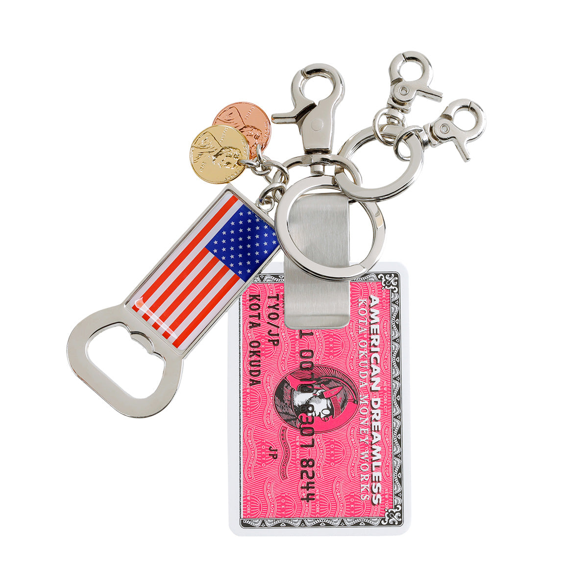 KOTA OKUDA (コウタ オクダ) - MONEY CLIP KEYRING PINK | 通販 cherry fukuoka オンラインサイト