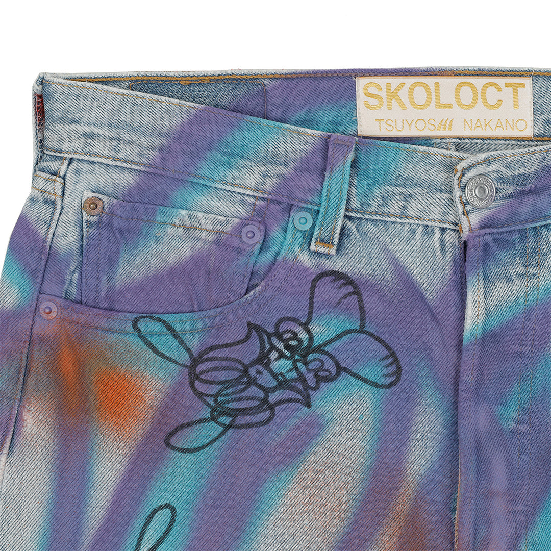 パンツ SKOLOCT PAINTED SKO DENIM W34 SKOLOCT(スコロクト) - PAINTED SKO DENIM デニムパンツ | cherry
