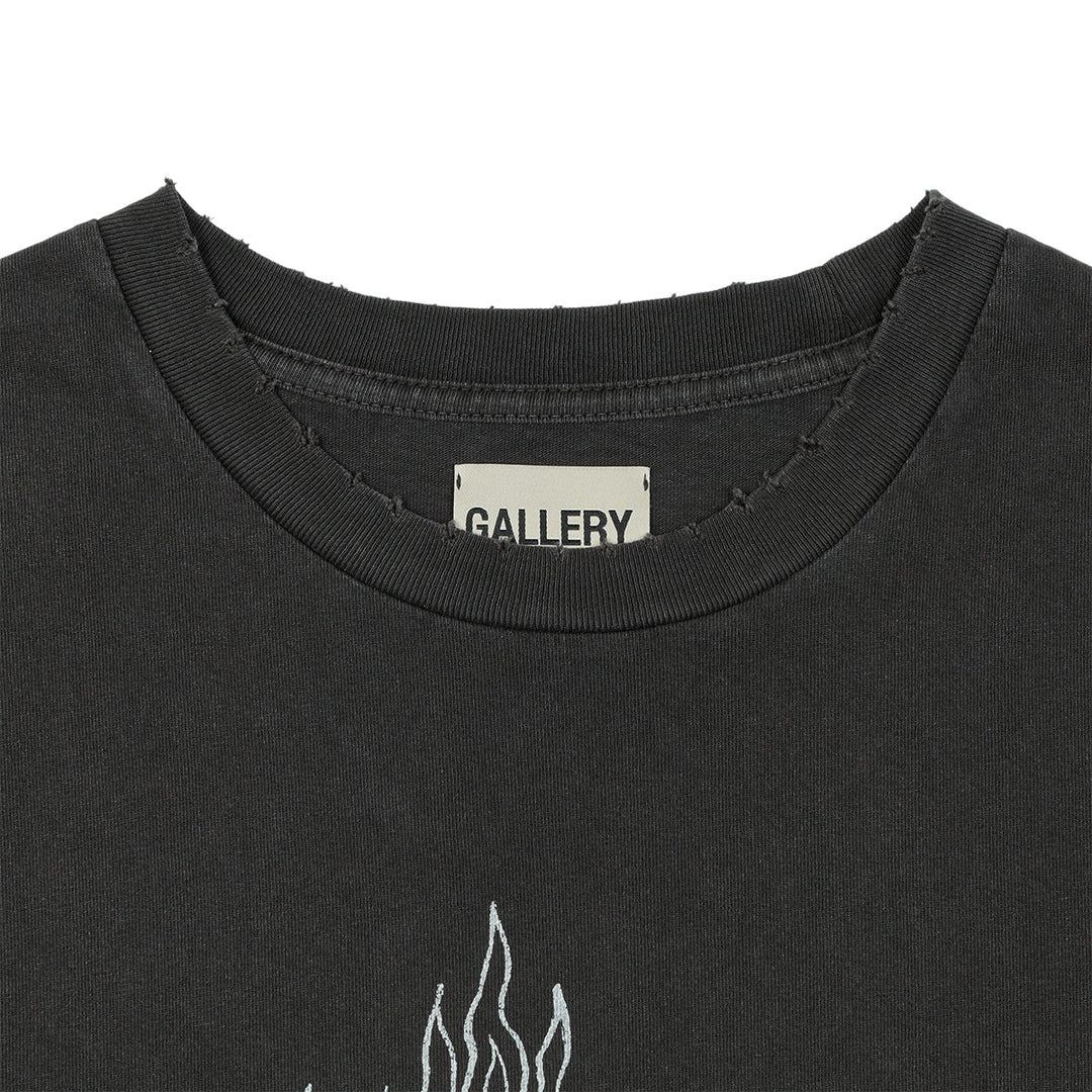 GALLERY DEPT. ブラック長袖シャツ GALLERY DEPT. (ギャラリーデプト) - THE WORLD IS OURS L/S ロングT