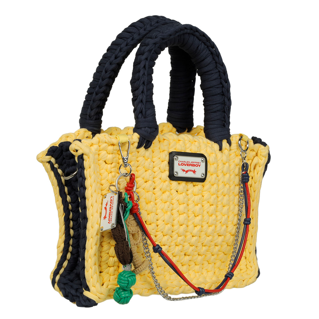 CHARLES JEFFREY LOVERBOY タータンチェック ロープバッグ CHARLES JEFFREY LOVERBOY - BUCKET BAG WITH INSTRUMENTS CHARM