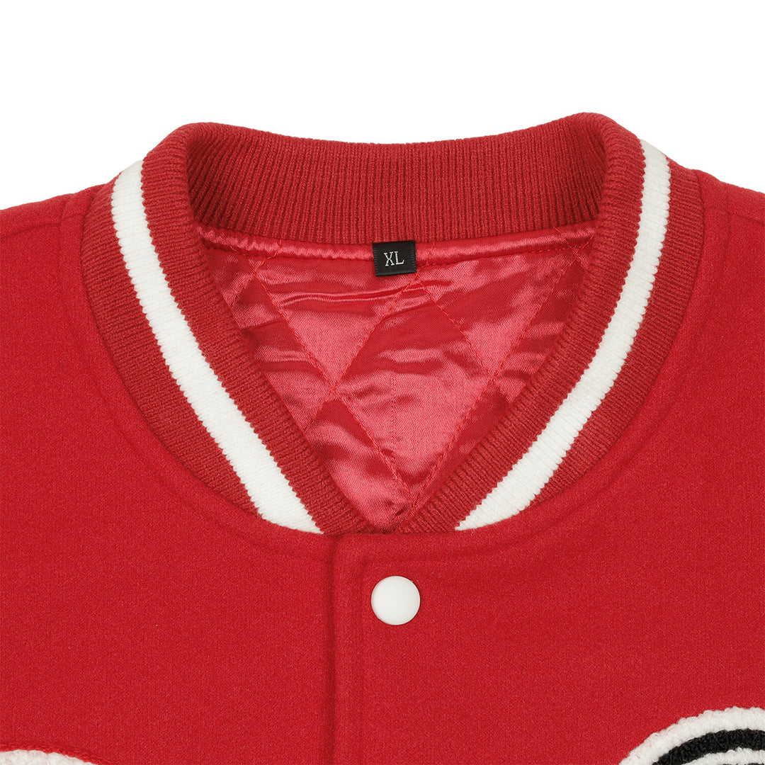 BRUNT マイウェイ　赤 SEVENTH HEAVEN - BRANDED VARSITY JACKET Jacket | cherry