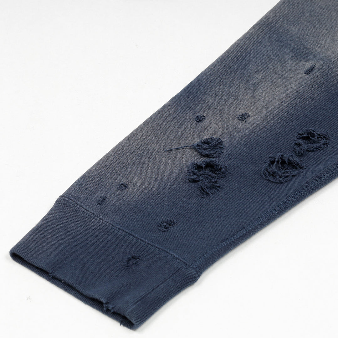 Needles (ニードルズ) - DECONSTRUCTED SWEAT SHIRT NAVY クルーネック