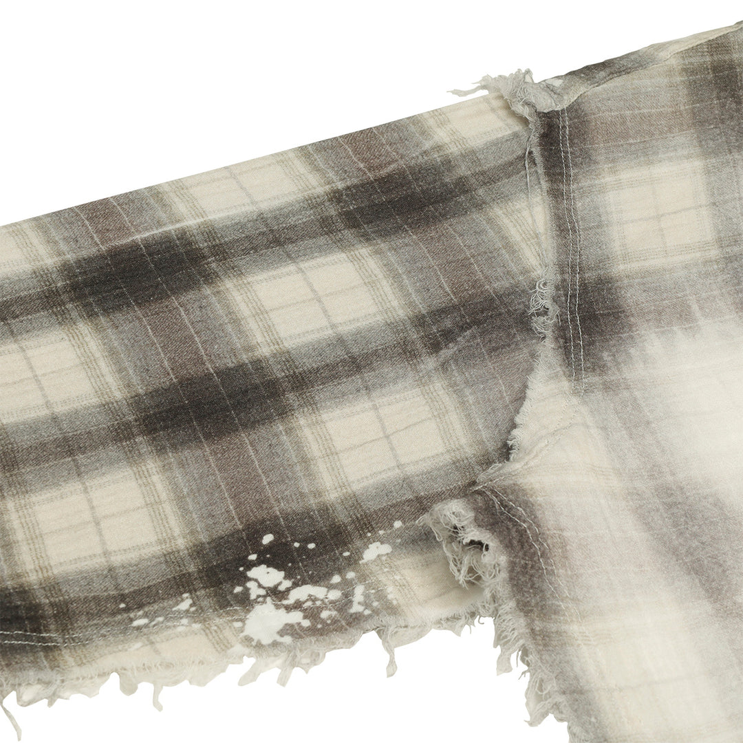 R13(アールサーティーン) - SHREDDED SEAM DROP NECK SHIRT 