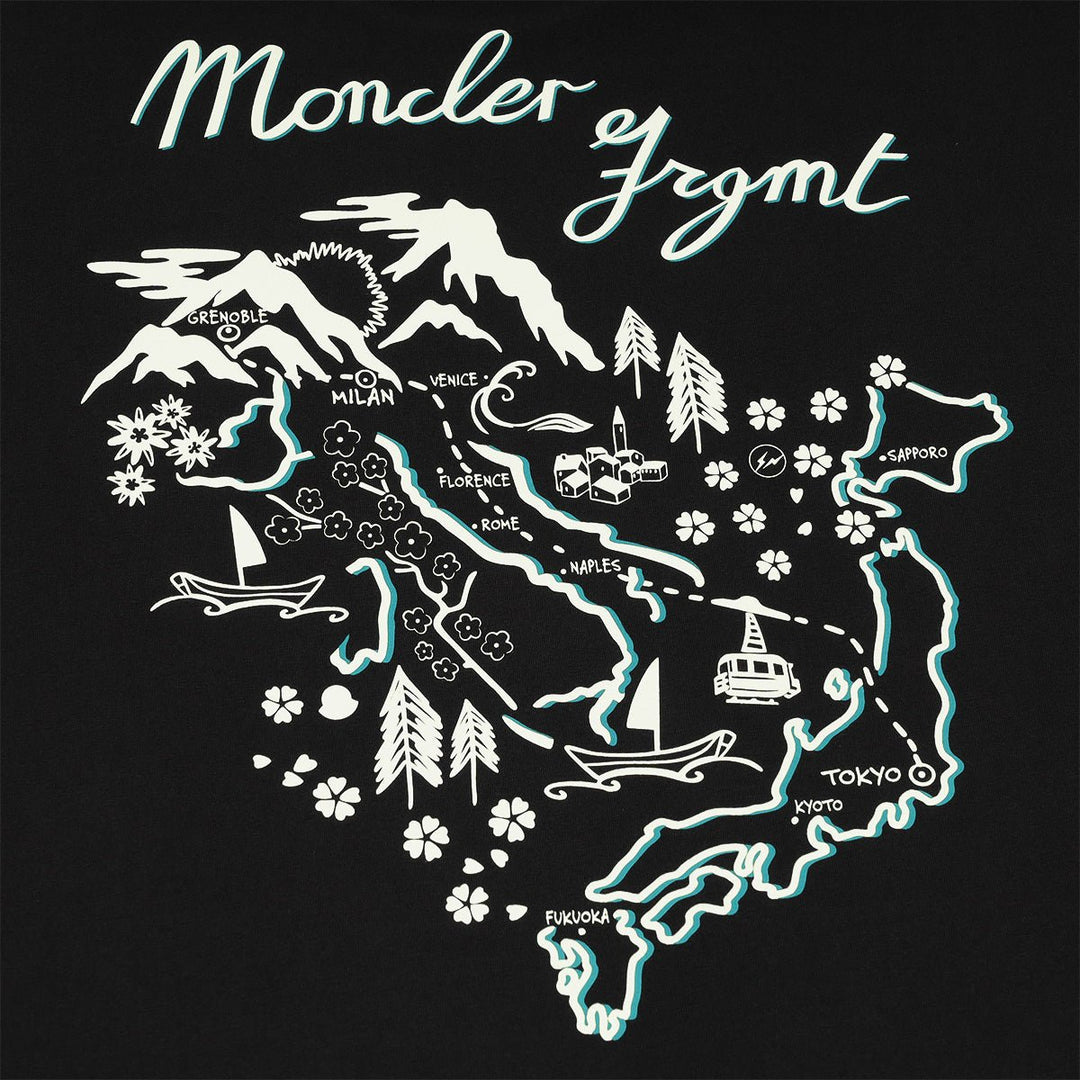 〔極美品〕モンクレール　文字ロゴ　ワッペン　S Tシャツ　国内正規品 5S673 7 MONCLER Fragment Hiroshi Fujiwara (7モンクレールフラグメント