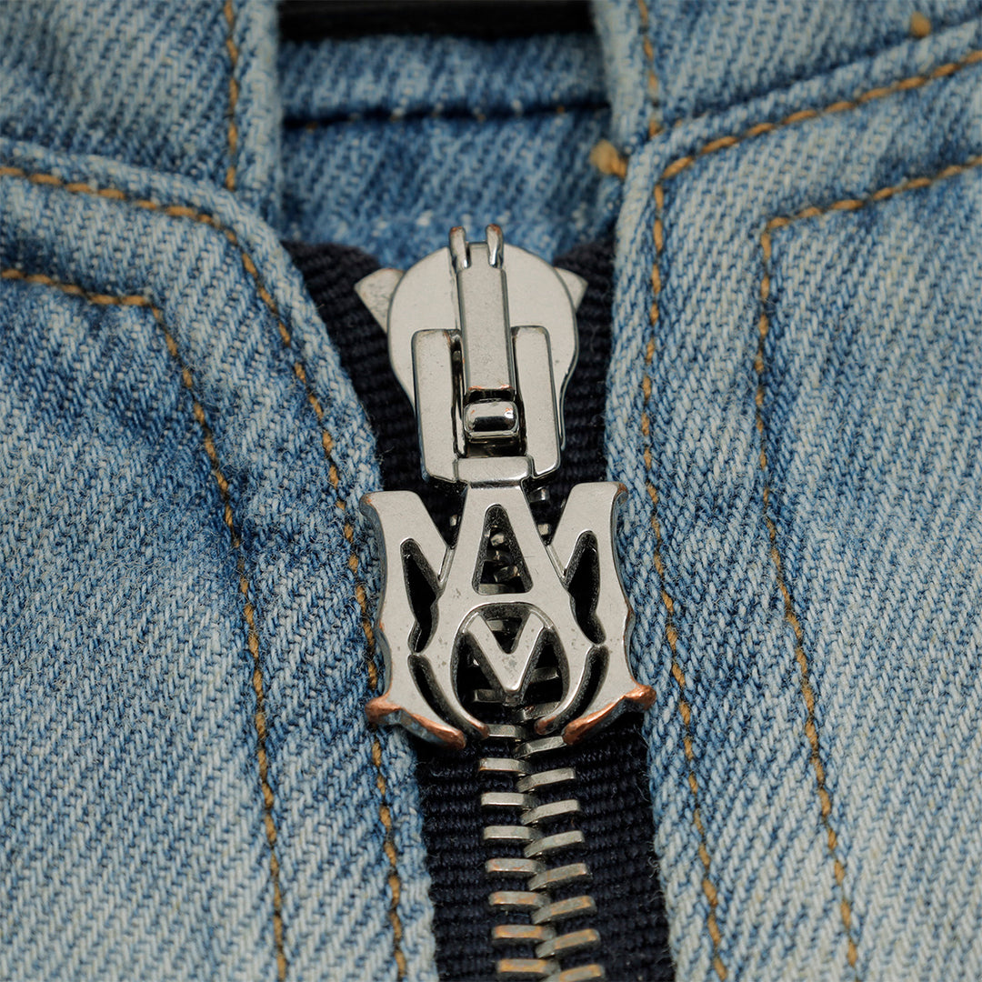 AMIRI デニムジャケット M AMIRI SS26 MA DENIM ZIP HOODIE (AMOUJA1037 ANTIQUE) (AMIRI/デニム