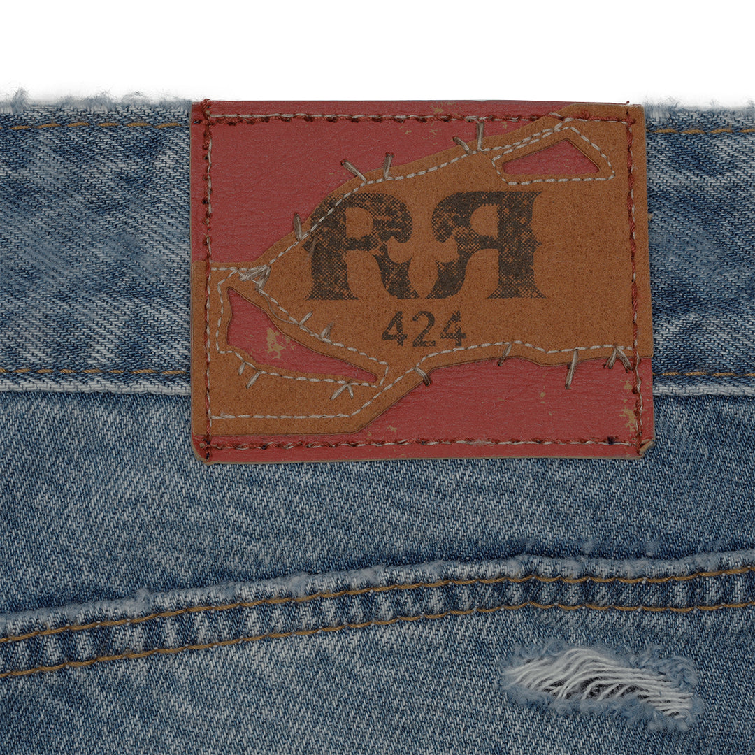 424 (フォートゥーフォー) - 424 x ROCK REVIVAL RR MOTO PANT デニム