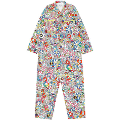 Multi-color Flowers Cotton Jumpsuit