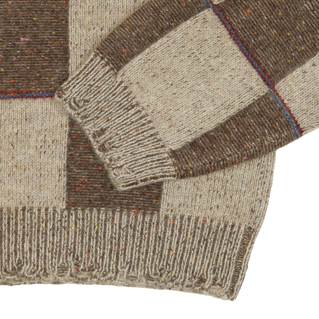 ENFANTS RICHES DEPRIMES - CHECK CREWNECK SWEATER Knit | cherry