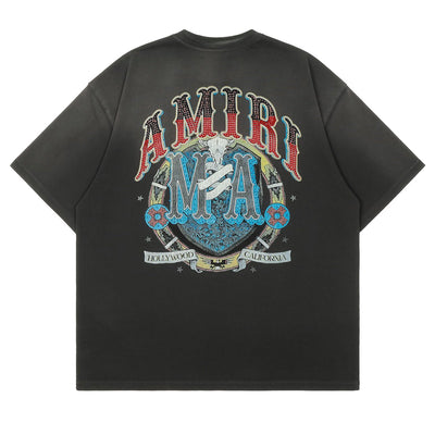 CRYSTAL AMIRI HOLLYWOOD OVERSIZED TEE - cherry fukuoka - AMIRI - T-SHIRT