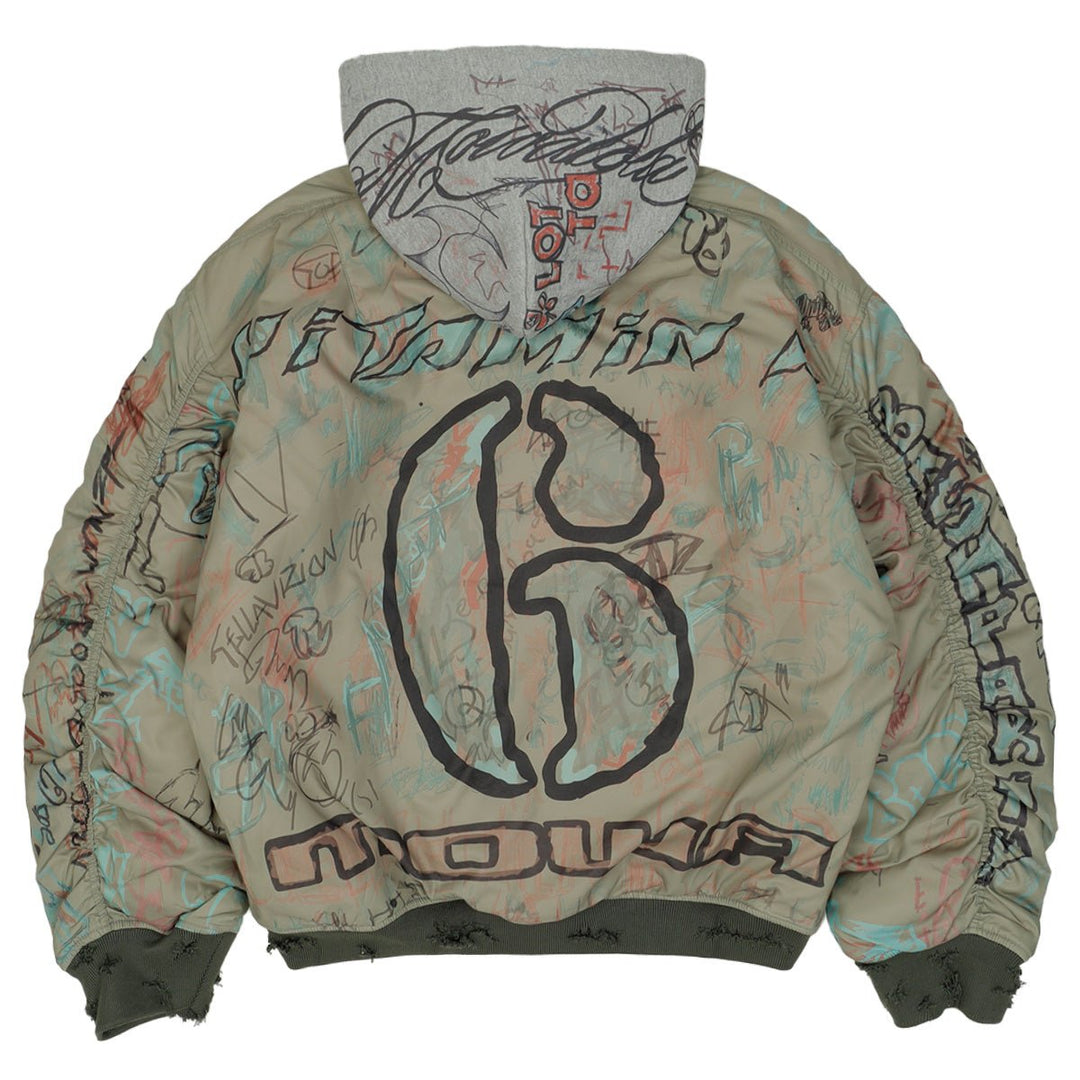 Mowalola - GRAFFITI BOMBER Bomber Jacket | cherry official online