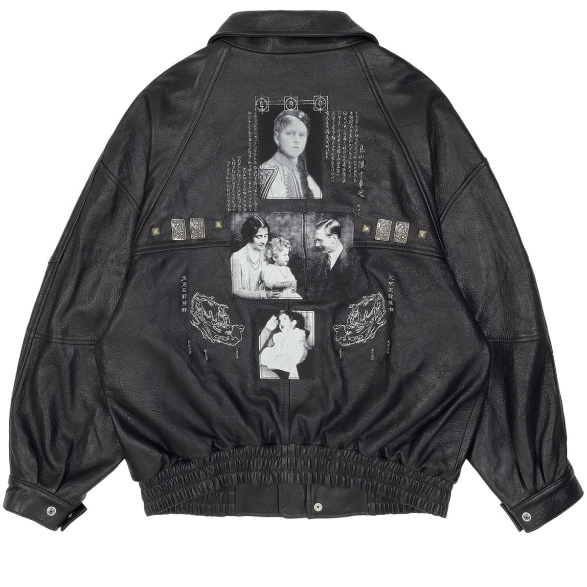 PRINCE PHILLIP'S CHILDHOOD STUDDED LEATHER JACKET - cherry fukuoka - ENFANTS RICHES DEPRIMES - JACKET