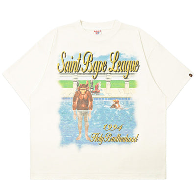 ©SAINT M×××××× × A BATHING APE®<br>SMC35 POOL BAPE_SS T-SHIRT - cherry fukuoka - ©SAINT M×××××× - T-SHIRT