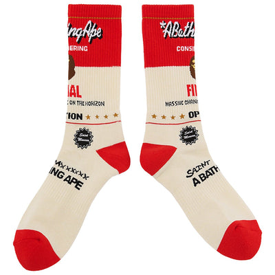 ©SAINT M×××××× × A BATHING APE®<br>SMC41 FAINAL BAPE_SOCKS - cherry fukuoka - ©SAINT M×××××× - SOCKS