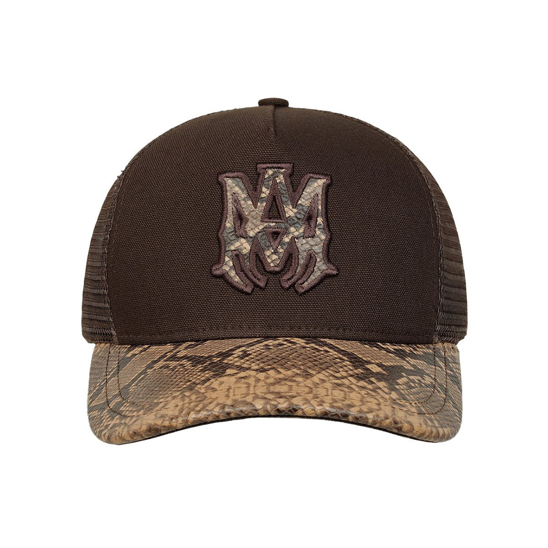 AMIRI(アミリ) - SNAKE MA TRUCKER HAT BROWN キャップ | cherry
