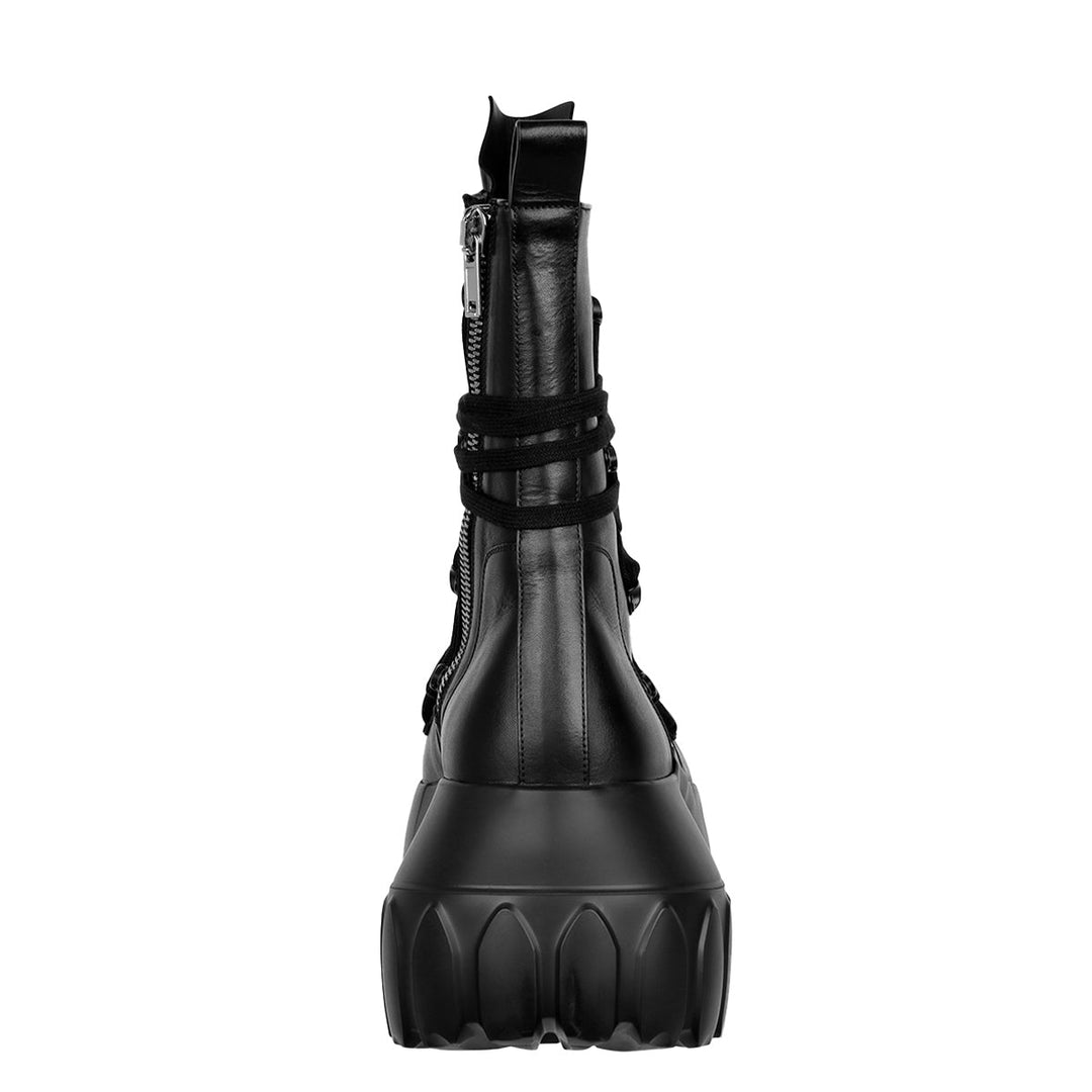 Rick Owens - TOWER F/W 26 MEGALACE MEGA TRACTOR BLACK Boots