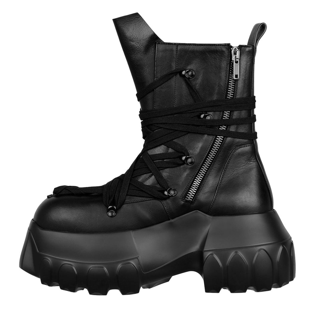 靴 Rick owens 26SS MEGA TRACTOR size42 Rick Owens - TOWER F/W 26 MEGALACE MEGA TRACTOR BLACK Boots