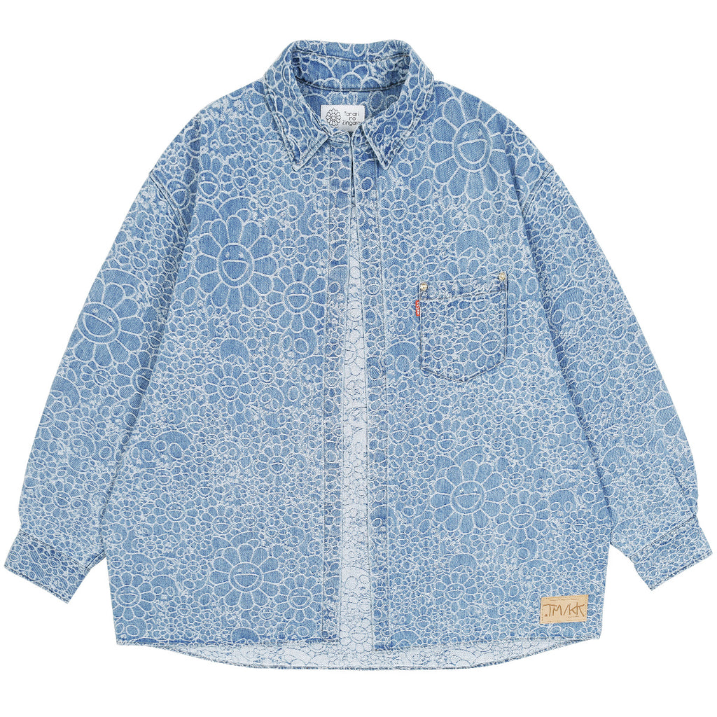 村上隆　Flowers and Skulls Jacquard Denim