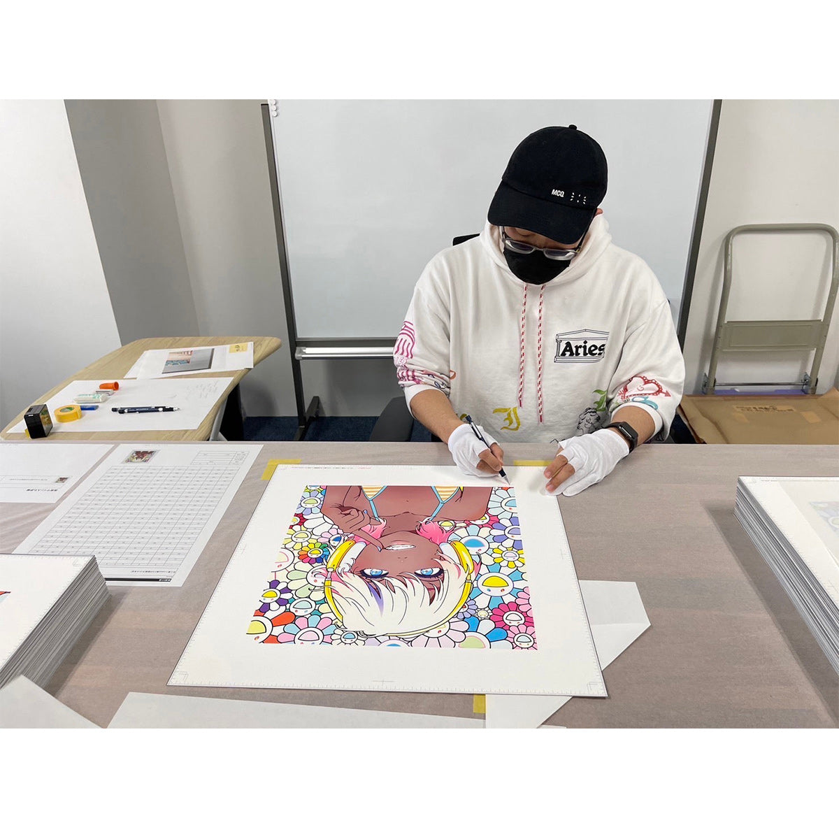 正式的 Takashi Murakami×mebae 南の島の女の子 w M.F 版画 ...